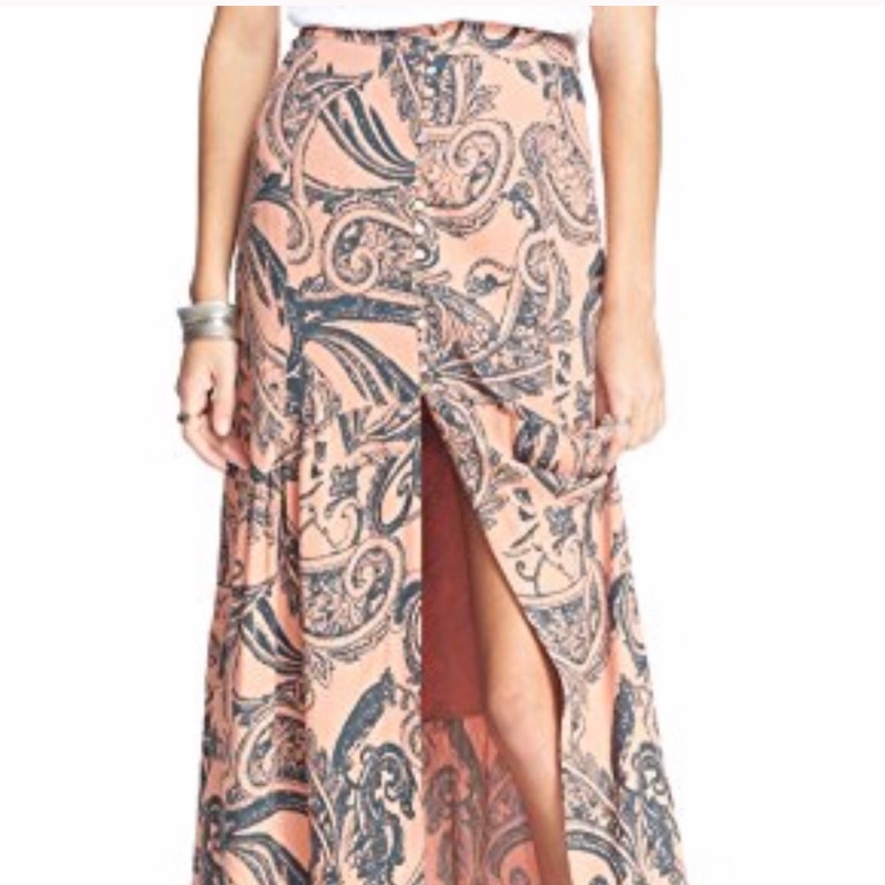 Free People Paisley Smooth Sailing Maxi Skirt